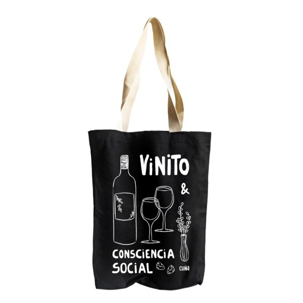Producto - Portabotellas Vinito y consciencia social- dos botellas