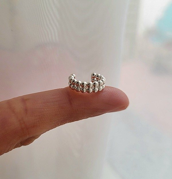 Producto - Cuff doble bolitas plata 925