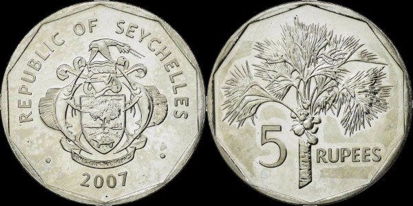 Producto - Seychelles - 5 Rupias (2007) KM #51.2 FAO - Tercera República