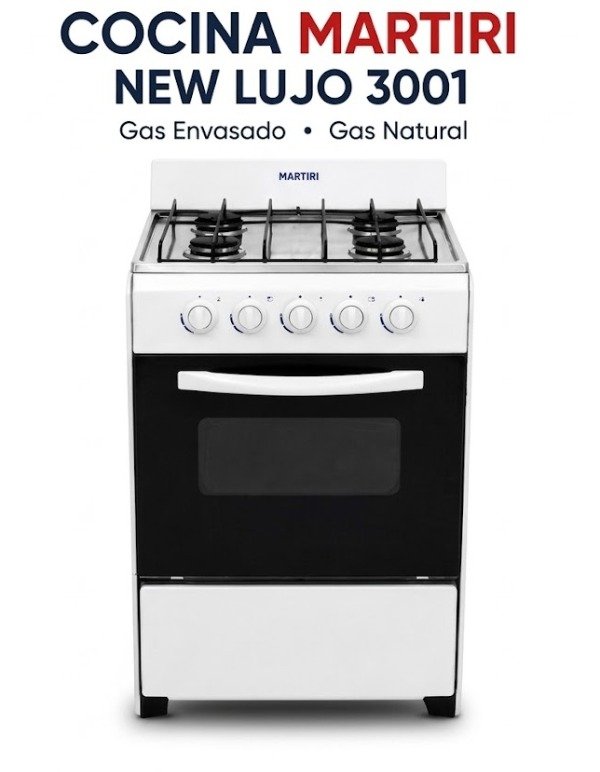 Producto - COCINA MARTIRI BLANCA MULTIGAS PUERTA VIDRIO