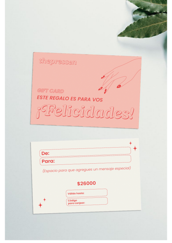 Producto - Gift Card - Válida por uñas con diseño