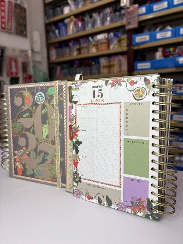 Producto - Agenda Diaria c/espiral R8 18x23cm - Premiun Bloom - "Talbot" - 1