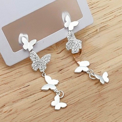 Producto - Aros colgante mariposa