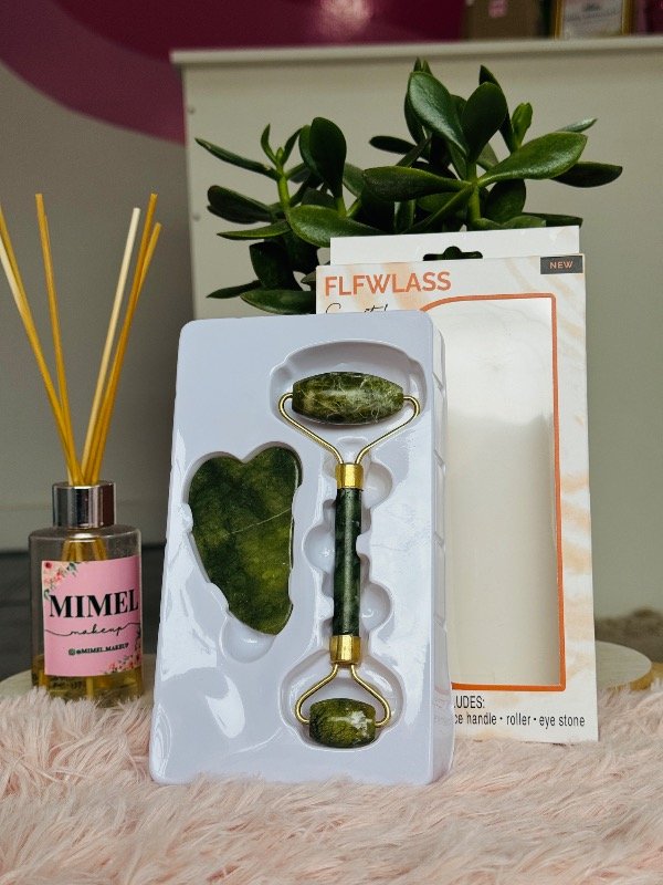 Producto - Kit Masajeador Rodillo + Piedra Jade