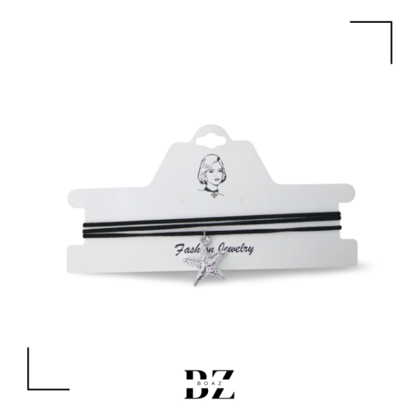 Producto - CHOCKER NEGRO CON DIJE  X PCS EN CARD - 2019-1