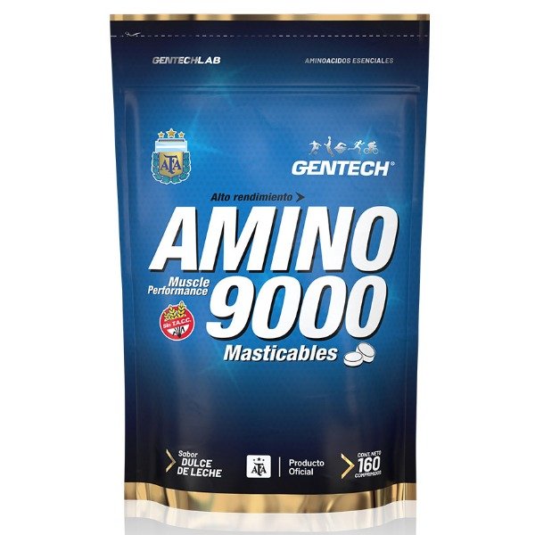 Producto - Amino 9000 Gentech - Aminoácidos masticables 160 comp.