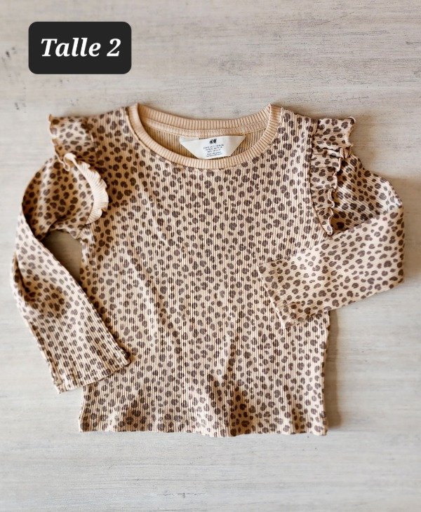 Producto - Remera manga larga HyM talle 2 morley print