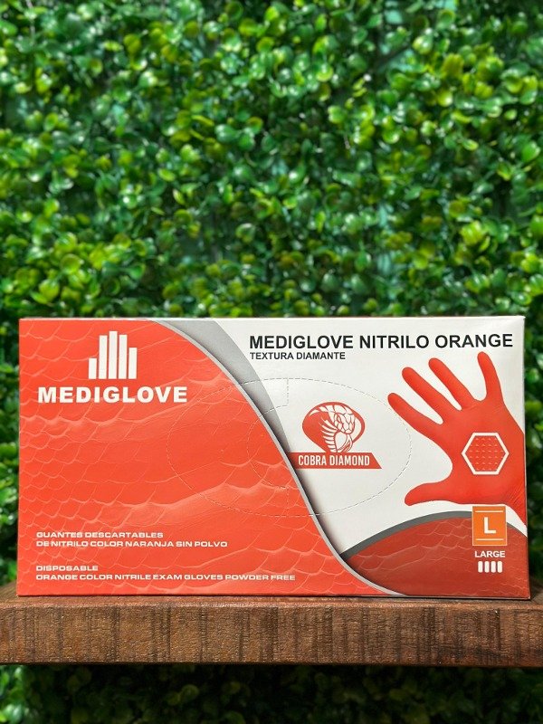 Producto - GUANTES MEDIGLOVE NARANJA NITRILO T.XL X 50