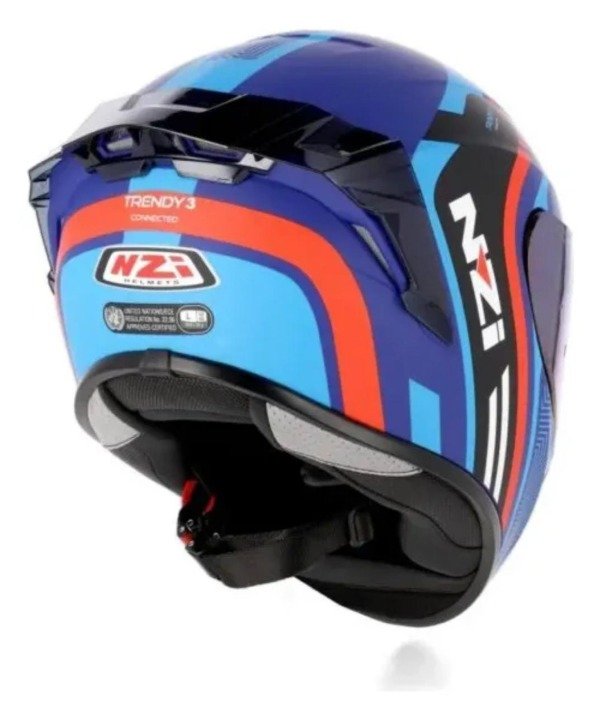 Producto - CASCOS NZI TRENDY 3 STREAM CONNECTED DARK BLUE RED Y BLUE MATE - 2