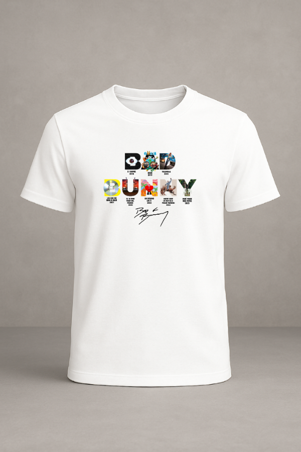 Producto - Remera Bad Bunny - Modelo Discografía