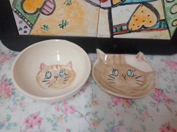 Producto - Set tazón y plato gatito