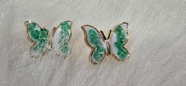 Producto - Pendientes , Aros Para Mujer, MARIPOSAS BLANCAS CON INCRUSTACIONES DE PIEDRAS