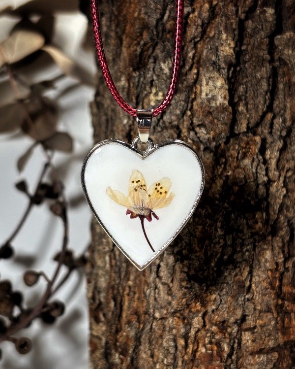 Producto - Dije Ciruelo Corazón plateado