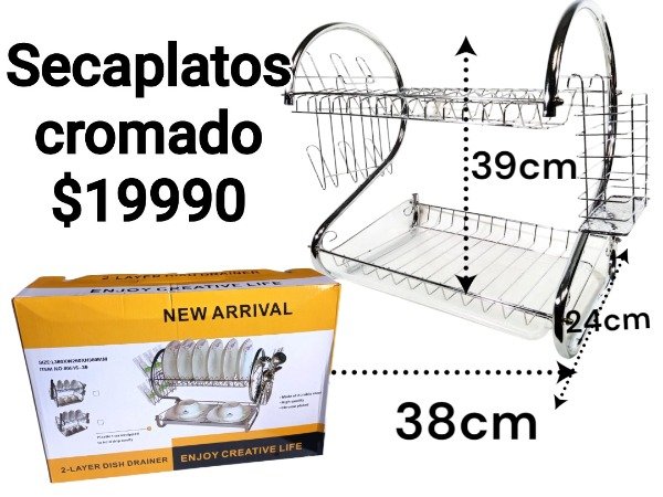 Producto - Escurridor de platos cromado