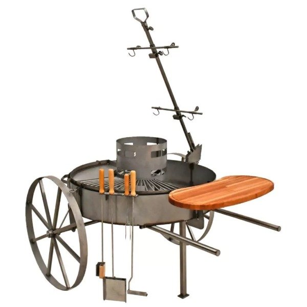 Producto - Fogonero para patio Acero Inoxidable 100cm c/ Accesorios