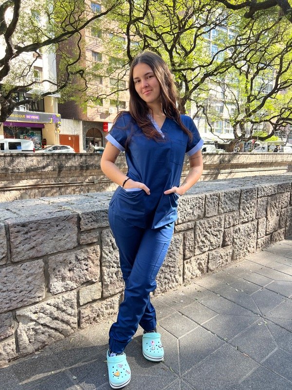 Producto - ARENA SPANDEX (Azul detalle Lavanda)