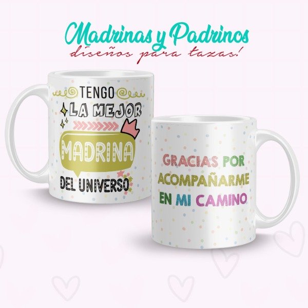 Producto - Plantillas Tazas Padrino Madrina Bautismo Padrinos Sublimar #T773 - 1