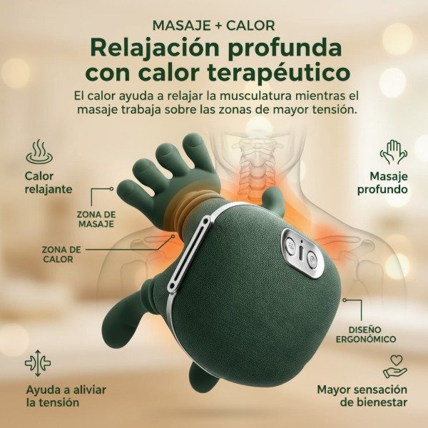 Producto - MASAJEADOR CERVICAL PARA CUELLO CON CALOR PARA ESPALDA HOMBROS RECARGABLE VIRAL - 0