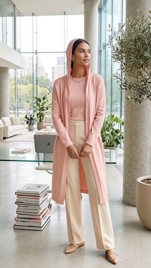 Producto - Saco Largo Manhattan Tejido Entero- Elegancia Urbana y Tecnología Sin Costuras - 11