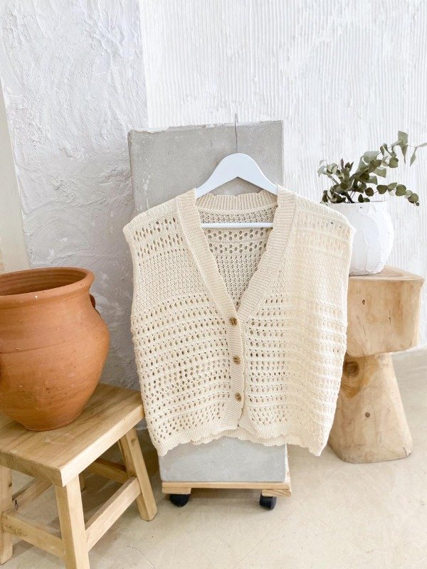 Producto - CHALECO CRUDO BOTONES