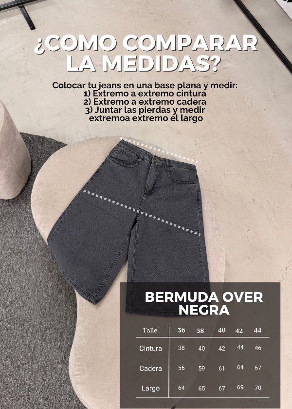 Producto - Bermuda Over Negra - 3