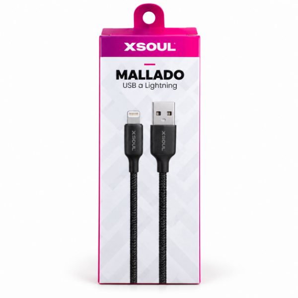 Producto - XSOUL Mallado 2.4A - Cable USB-A a Lightning 1 m - 0