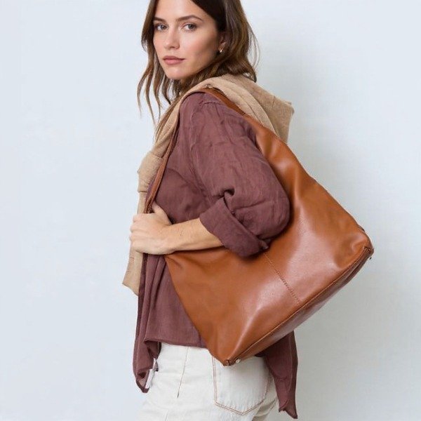 Producto - Tote Boho Cuero Cognac