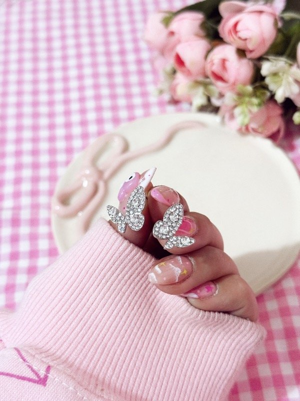 Producto - Aros pasante Súper Mariposa Strass AQ