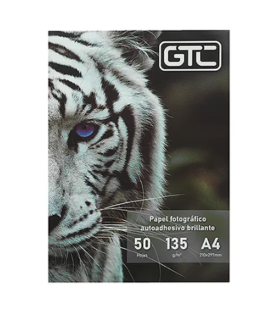 Producto - Papel fotografico autoadhesivo  A4 135 g x 50 hs