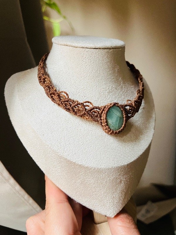 Producto - Choker Lyra - Aguamarina - 2