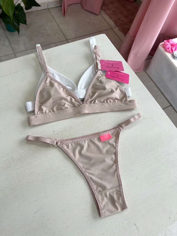 Producto - Conjunto bralette microfibra Marcela Koury nude