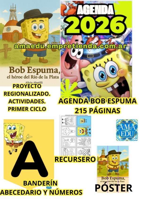 Producto - Agenda, Proyecto y Recursero BOB ESPUMA (Primer Ciclo)