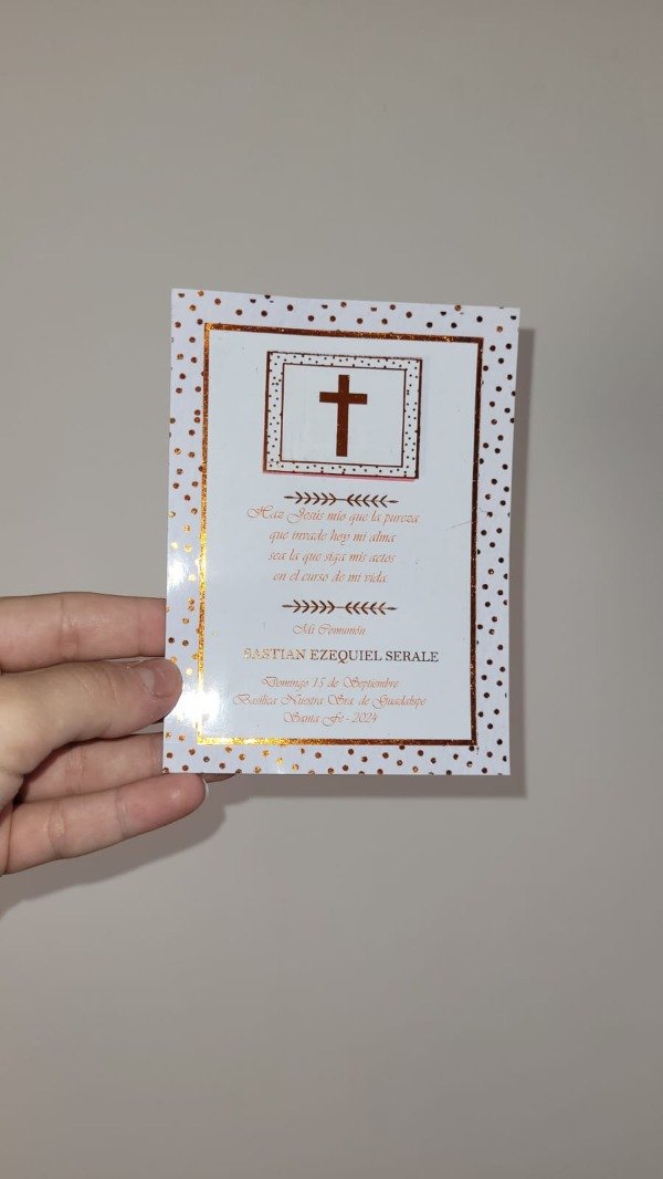 Producto - Estampitas de Comunión Premium con Mini Libro de Oraciones - 2