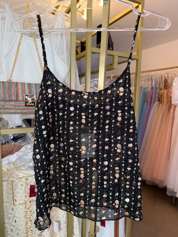 Producto - Musculosa seda florcitas