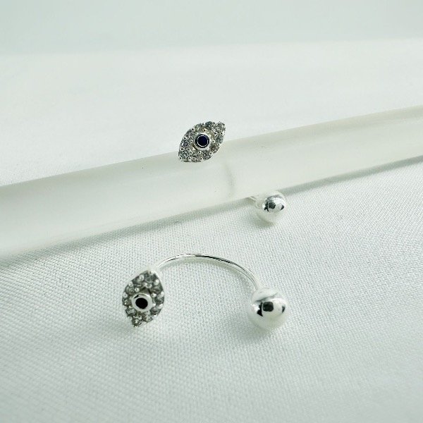 Producto - Piercing Ojo turco Ombligo Plata 925 x unidad
