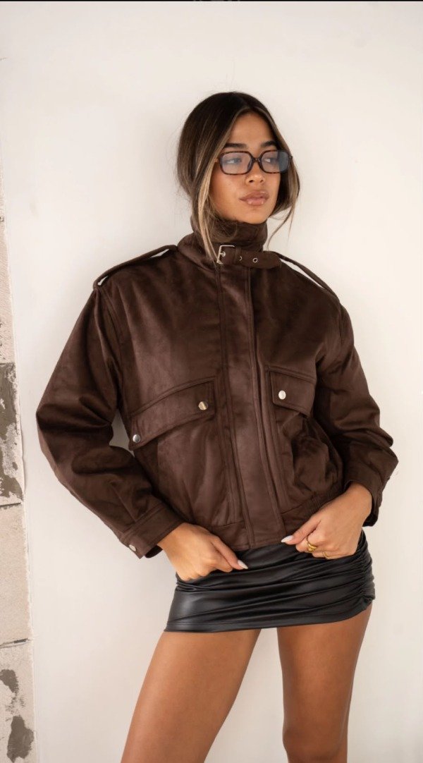Producto - Campera gamuzada chocolate