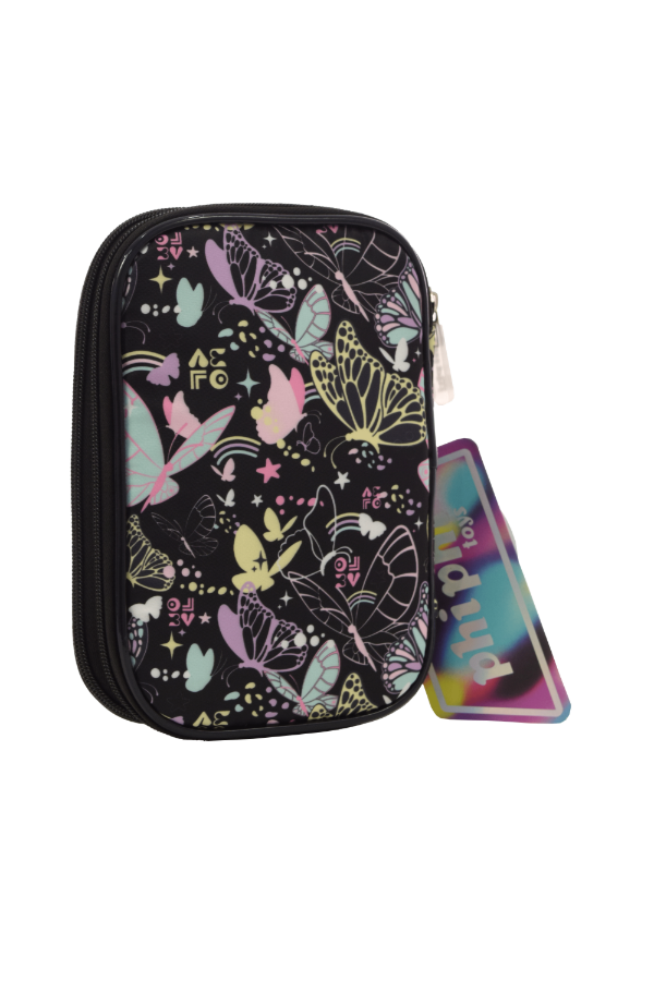Producto - CARTUCHERA 2 PISOS BLACK BUTTERFLY PHI PHI 125734