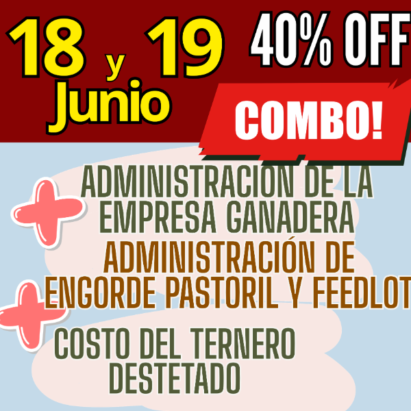 Producto - COMBO 3 CURSOS:Gestión Ganadera + Costo del Ternero + Engorde Pastoril y Feedlot