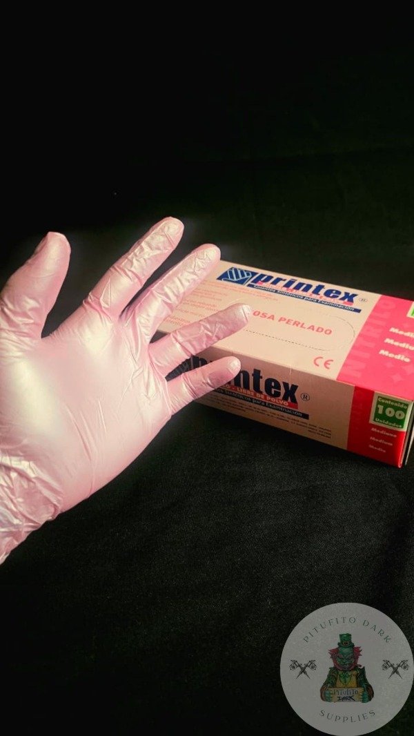 Producto - Guantes Nitrilo PERLADO x100 ROSA