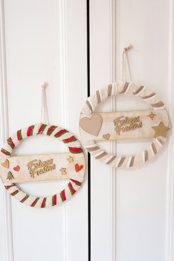 Producto - Colgante de navidad para la puerta mdf