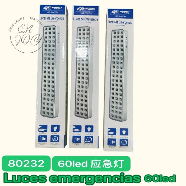 Producto - Luz De Emergencia 60 Leds Con Batería Litio 220v Compacta