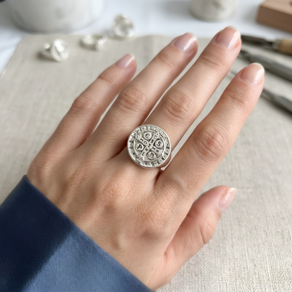 Producto - Anillo San Benito Plata Inflada 925 - 6