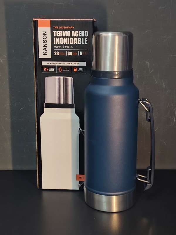Producto - Termo 1L Vacuum Flask con manija y tapa metal - 3