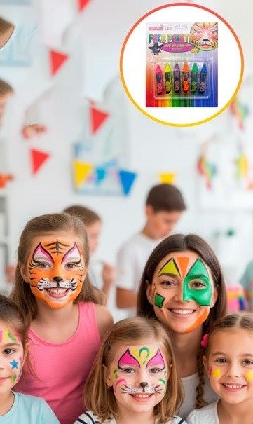 Producto - Crayon Artistico Pinta Cara Neon x 6un