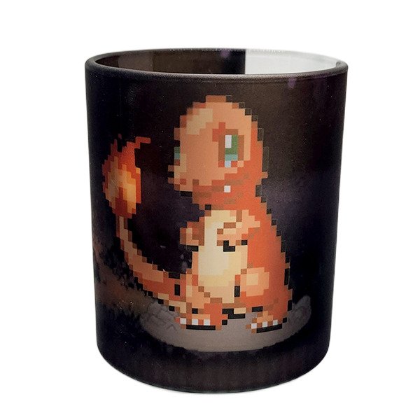 Producto - Vaso Taza De Vidrio Esmerilado Pokemon Charmander PIXELGAMING