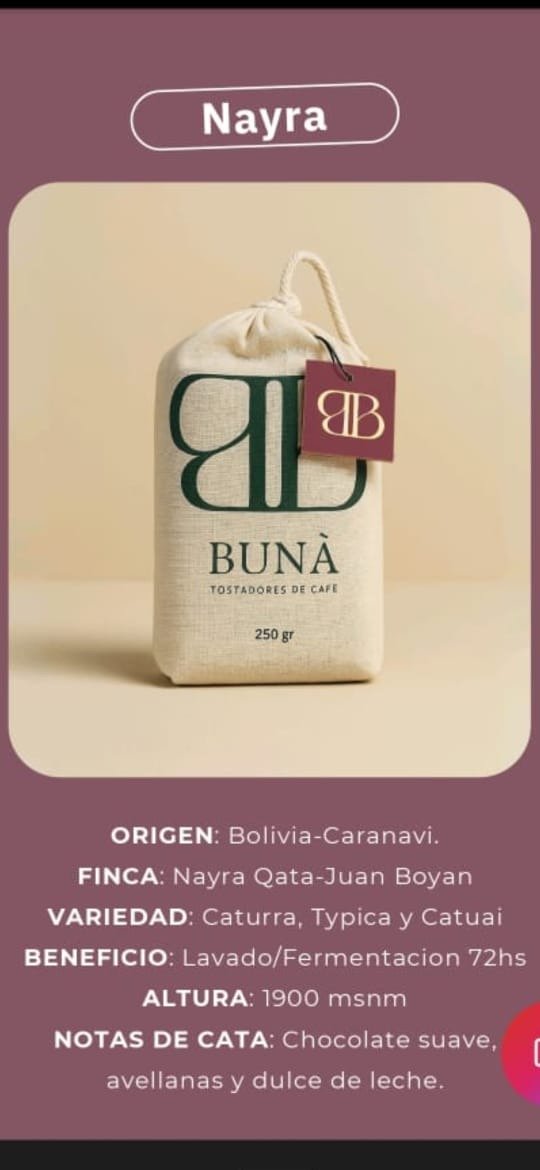 Producto - Cafe Nayra Buná x 250 grs - Brasil
