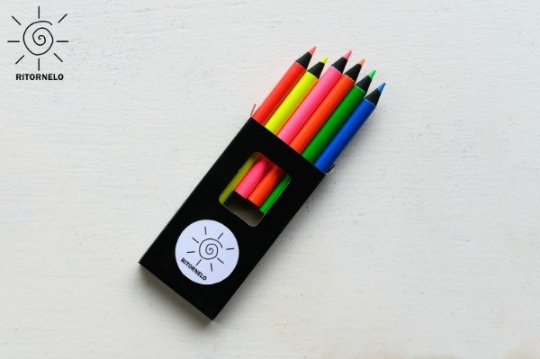 Producto - Caja con 6 lápices fluorescentes