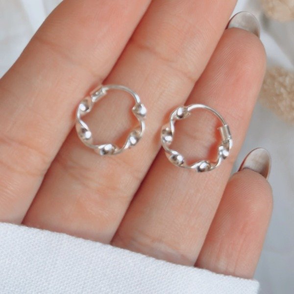 Producto - Aros Argolla Cubanos Finos Forma Plata 925