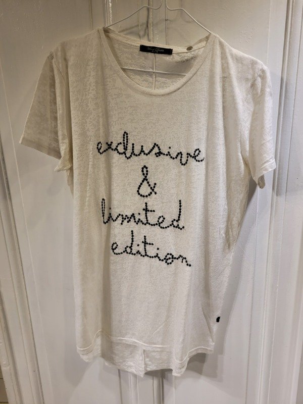 Producto - Remera VETE AL DIABLO blanca translúcida Talle S - PRECIO: 24X