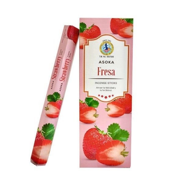 Producto - sahumerios hexagonales Asoka Fresa x 6 unid.